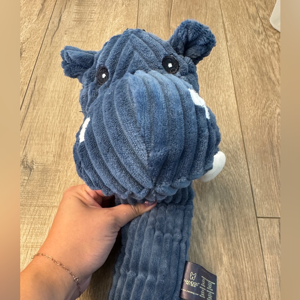 NANDOG Pet Gear My BFF Tank the Hippo XL Plush Dog Toy NWT ✨